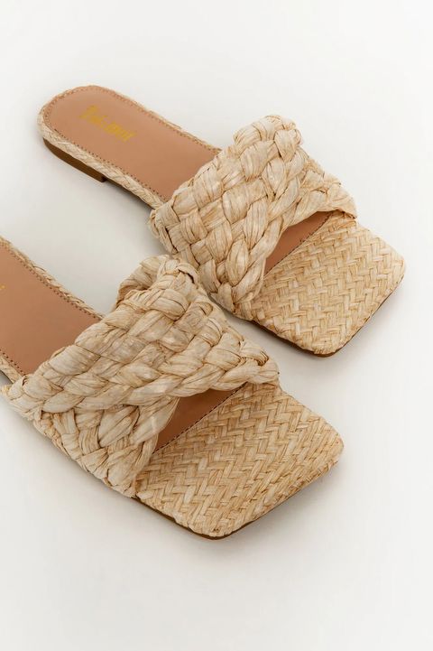 Flat sandals made of raffia Toi & Moi Outlet 